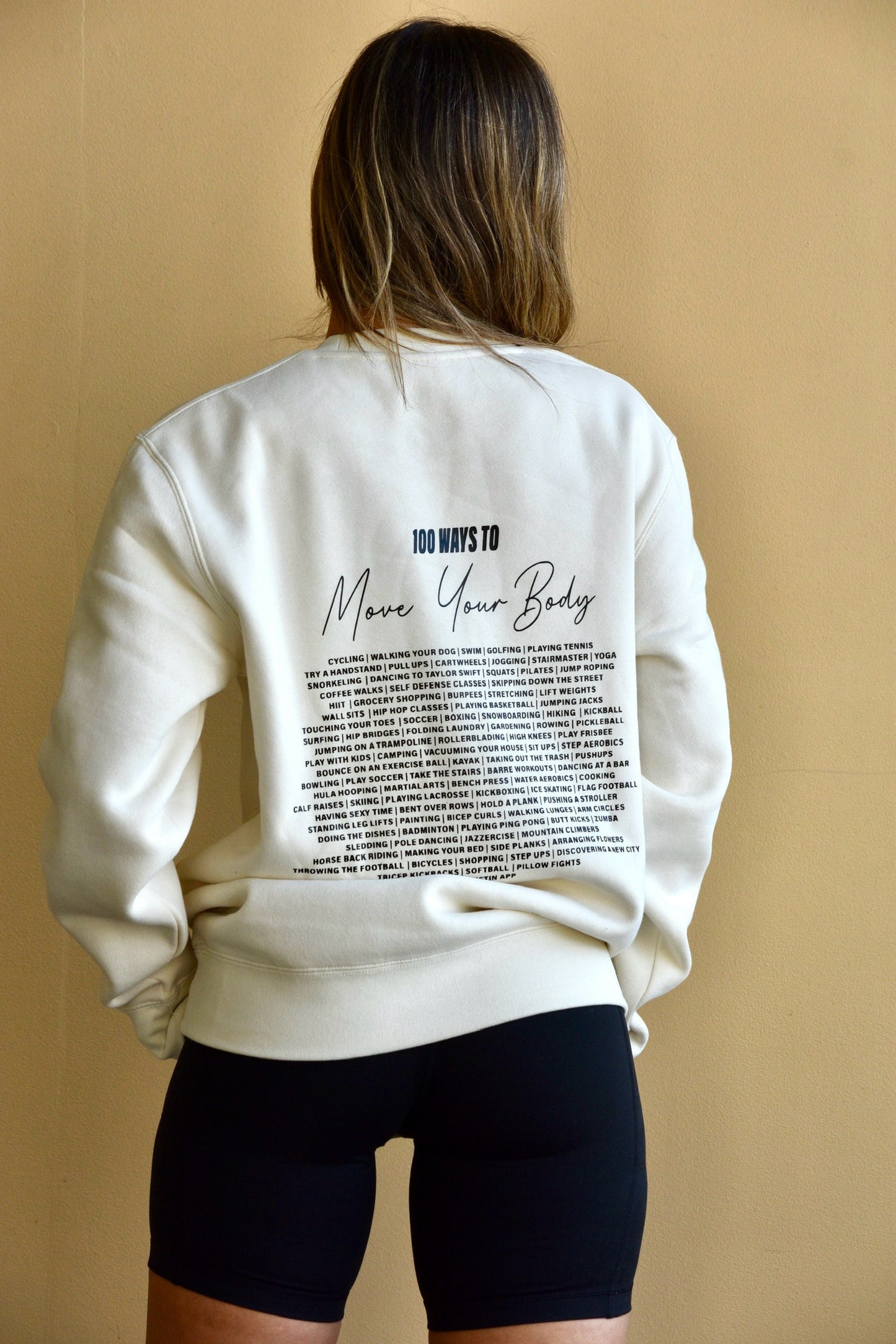 100 Ways to Move Your Body Crewneck - Off White