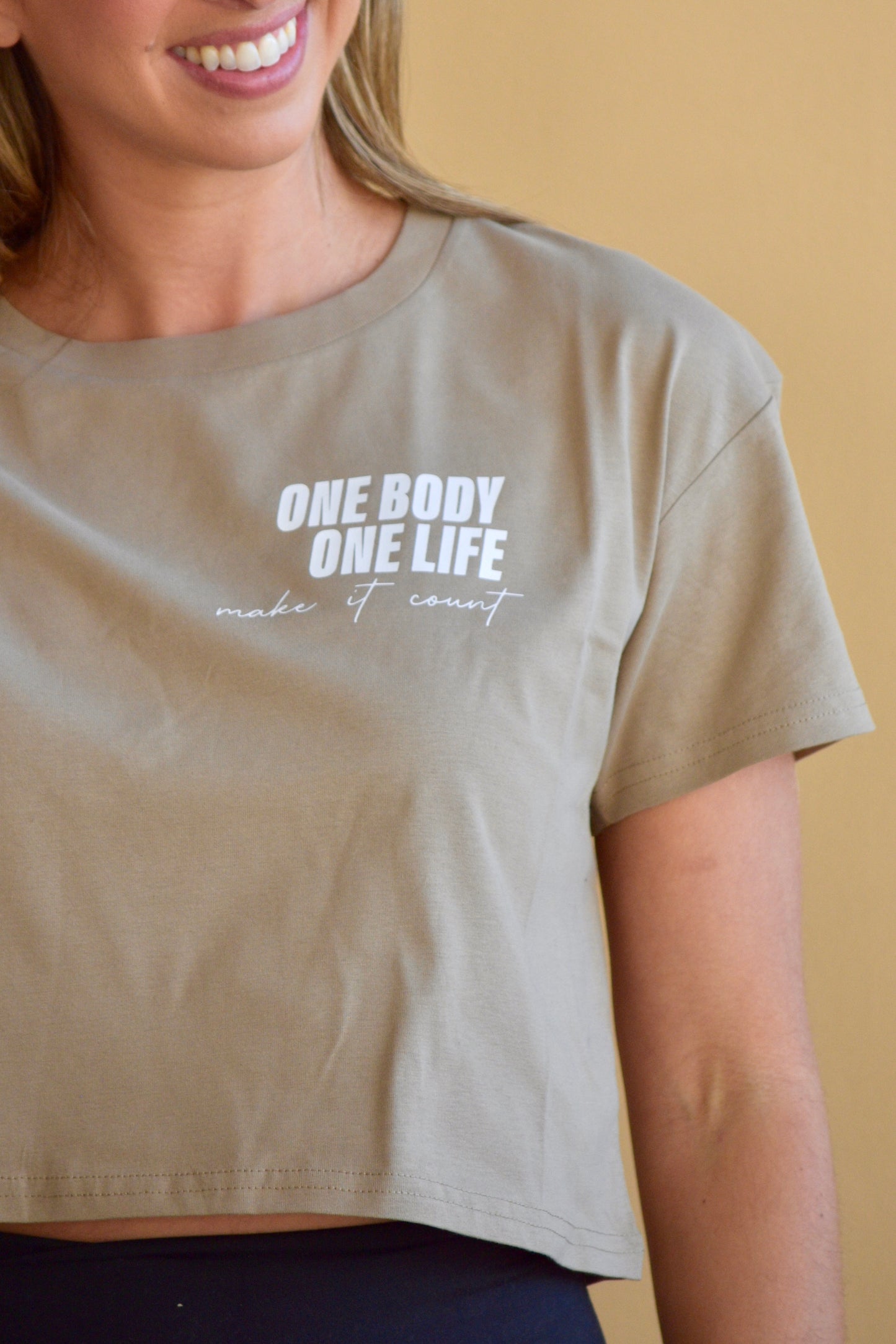 One Body, One Life Cropped Tee