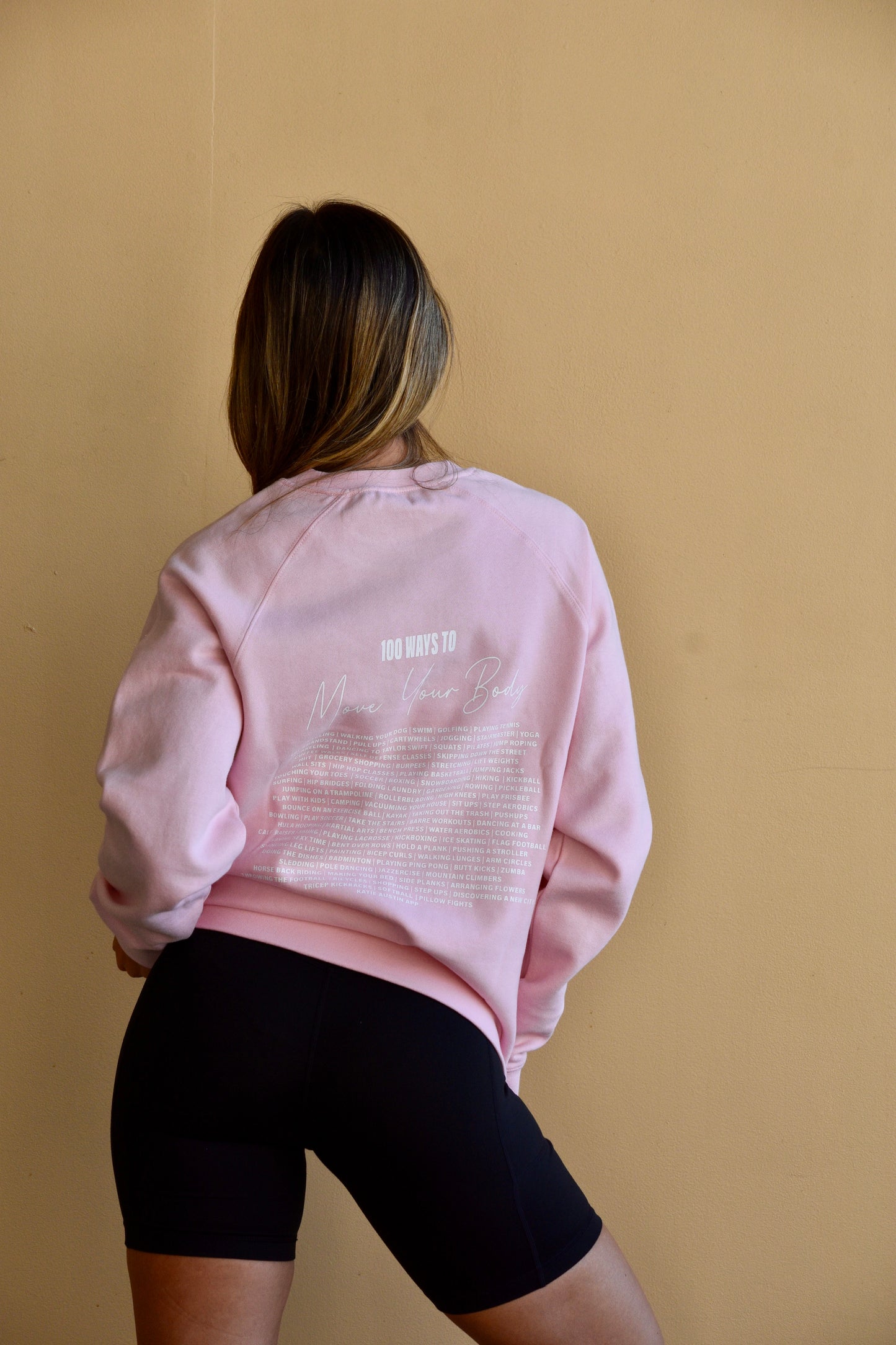 100 Ways to Move Your Body Crewneck - Pink