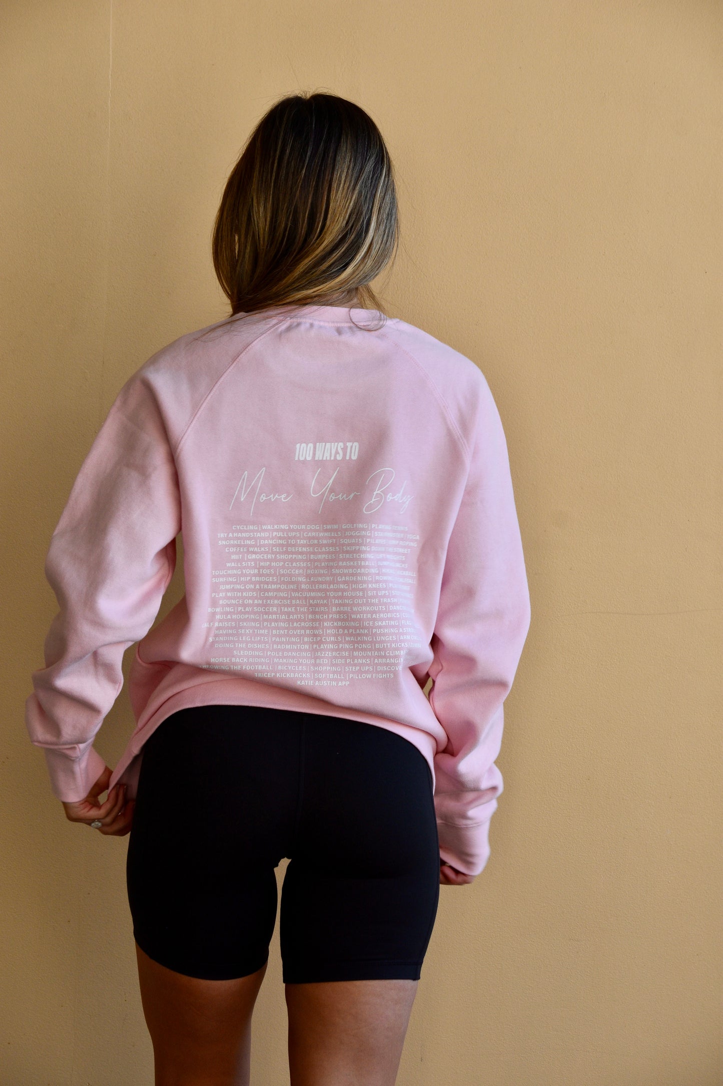 100 Ways to Move Your Body Crewneck - Pink